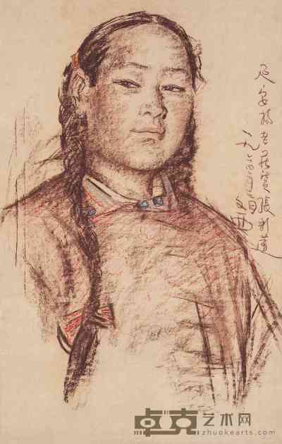 刘文西 素描人物 68.5×44cm